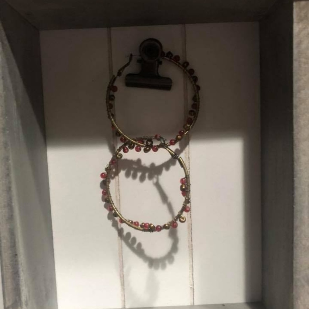 Beaded Hoops